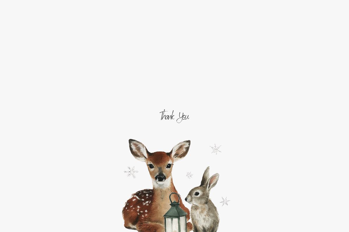 Christmas Forest Animals Clipart, a Decorative Illustration by Pati Paints (Photo 8 of 11)