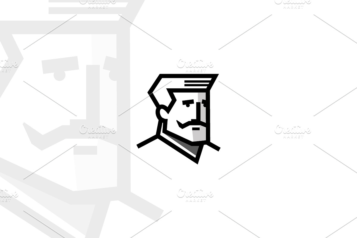 Face of a man logo design template, an Object Graphic by nicemorning (Photo 3 of 3)