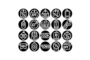Marketing promotion sale tags and, an Object Illustration by pikepicture