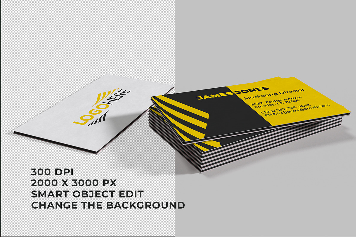 Triple Layer Business Card Mockup, a Print Template by IFBdesign (Photo 2 of 4)