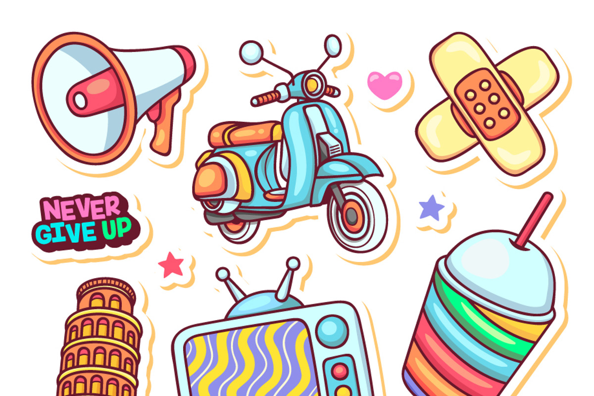 70 Design Cricut Stickers Bundle, an Illustration by Daily Studio (Photo 6 of 7)