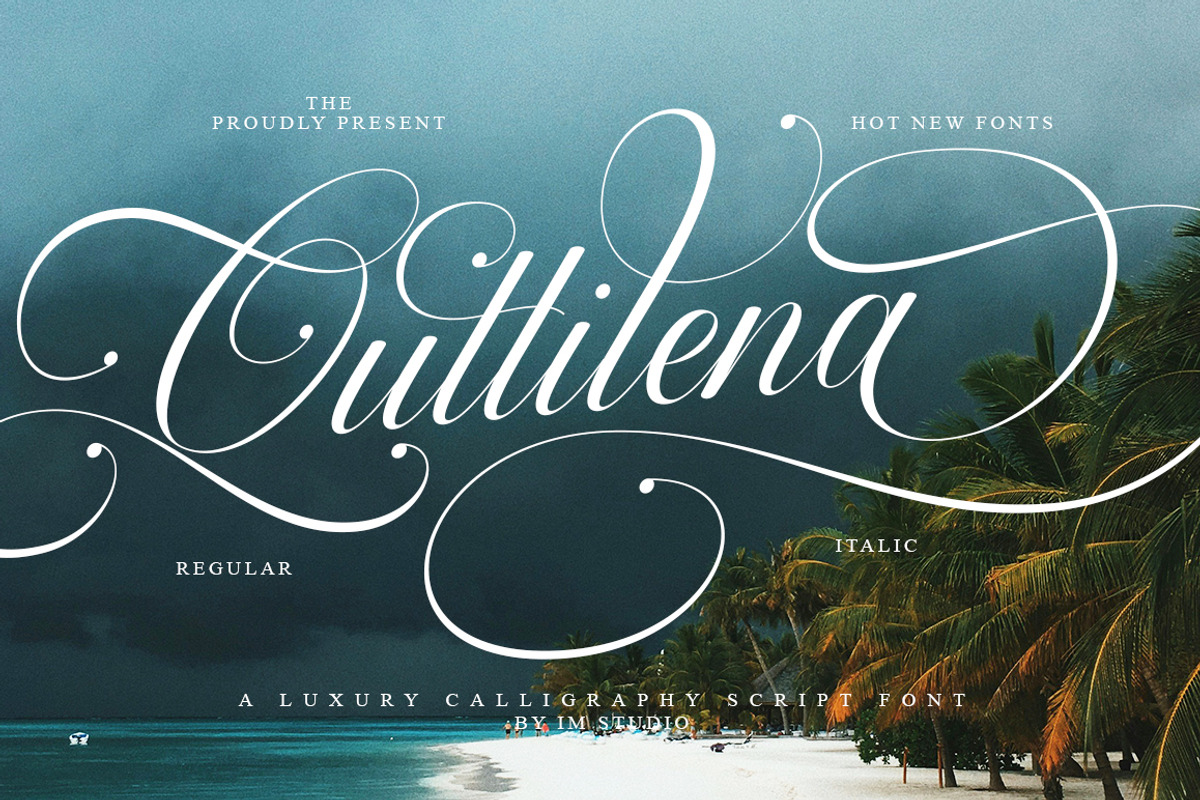 Quttilena Script, a Script Font by IM Studio (Photo 1 of 10)