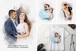 Wedding Watercolor Art Photo Effect, an Action Add-On by MRI STUDIO