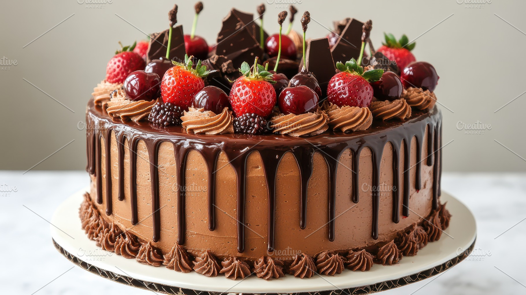 Delicious Chocolate Cake Topped with, a Background Photo by Pixeness