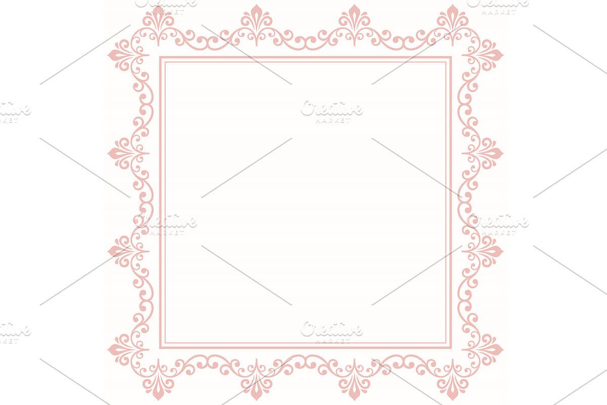 Floral Abstract Square Vector Frame, an Object Graphic by FineArtStudio (Photo 1 of 3)