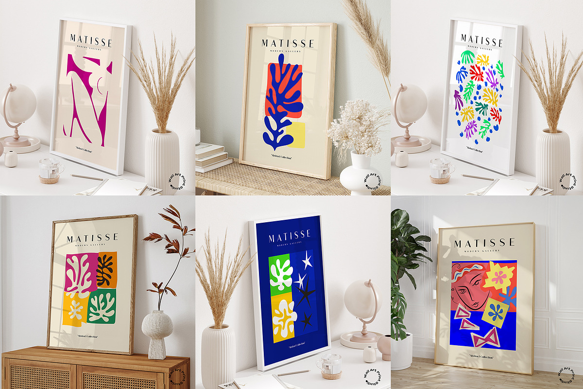 Matisse Modern Gallery 2, a Background Graphic by Wall Art Print Studio (Photo 3 of 11)