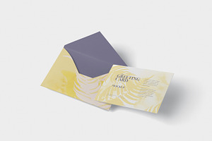 Greeting Card Mockup With Envelop