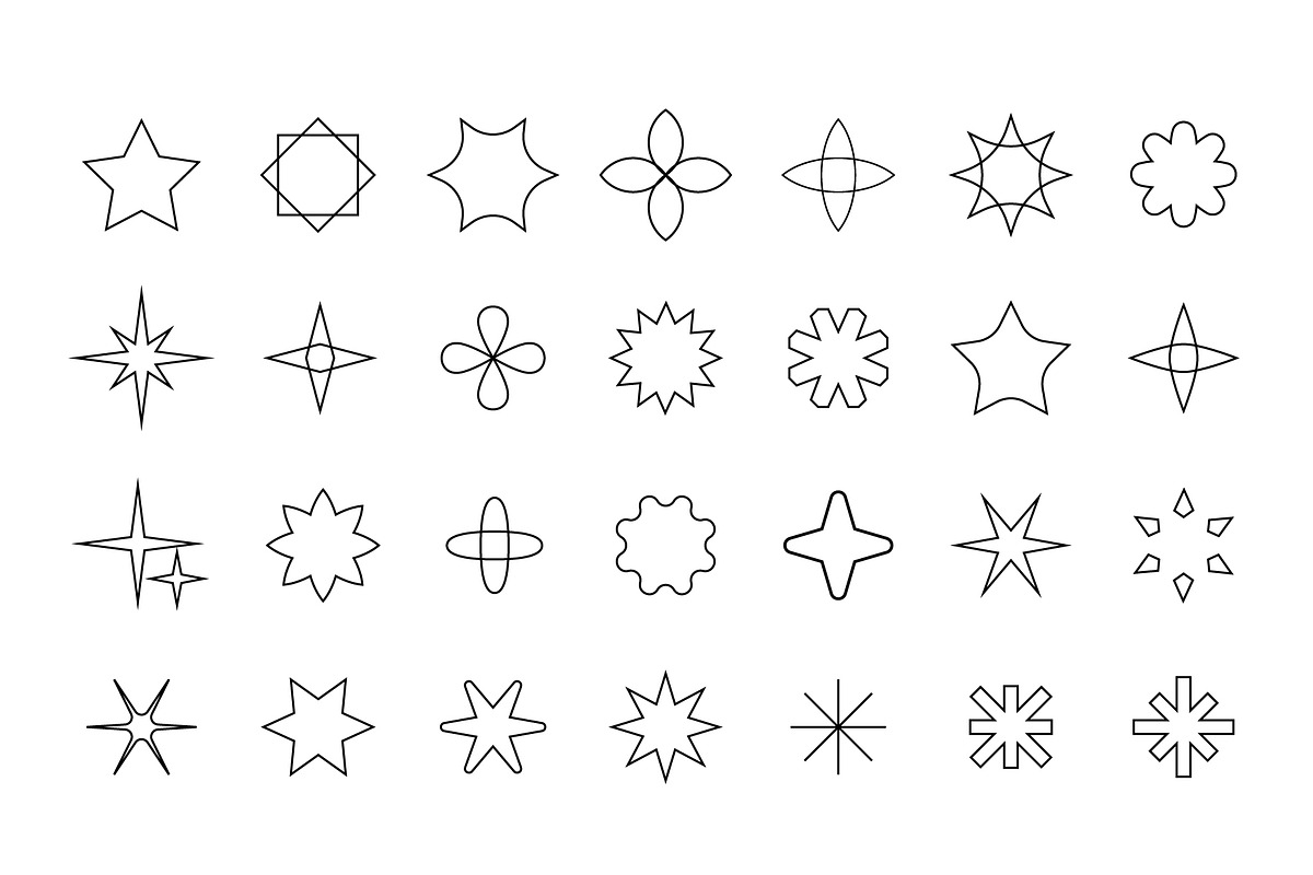 28 Star Symbols. Star iIcon Package., a Solid Icon by Mark Skitsky (Photo 3 of 5)