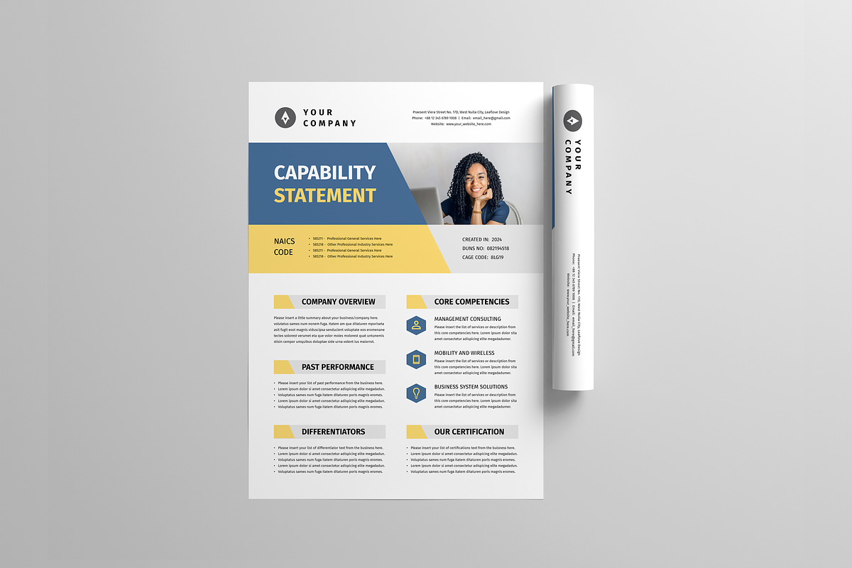 Capability Statement | Word & Indd, a Flyer Template by Leaflove