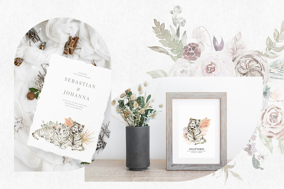 Wild Tigers - Boho Jungle set, an Animal Illustration by Olga Koelsch (Photo 2 of 14)