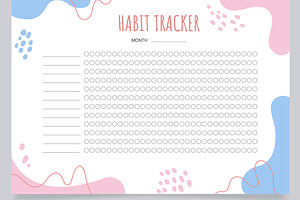 Habit Tracker Worksheet Design