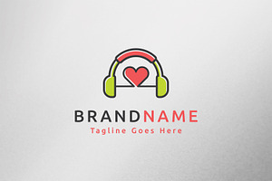 Music Love Logo Template