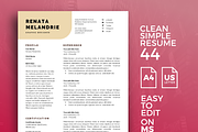 Resume Template 44, a Resume Template by graphicalcium (Thumbnail 1 of 3)