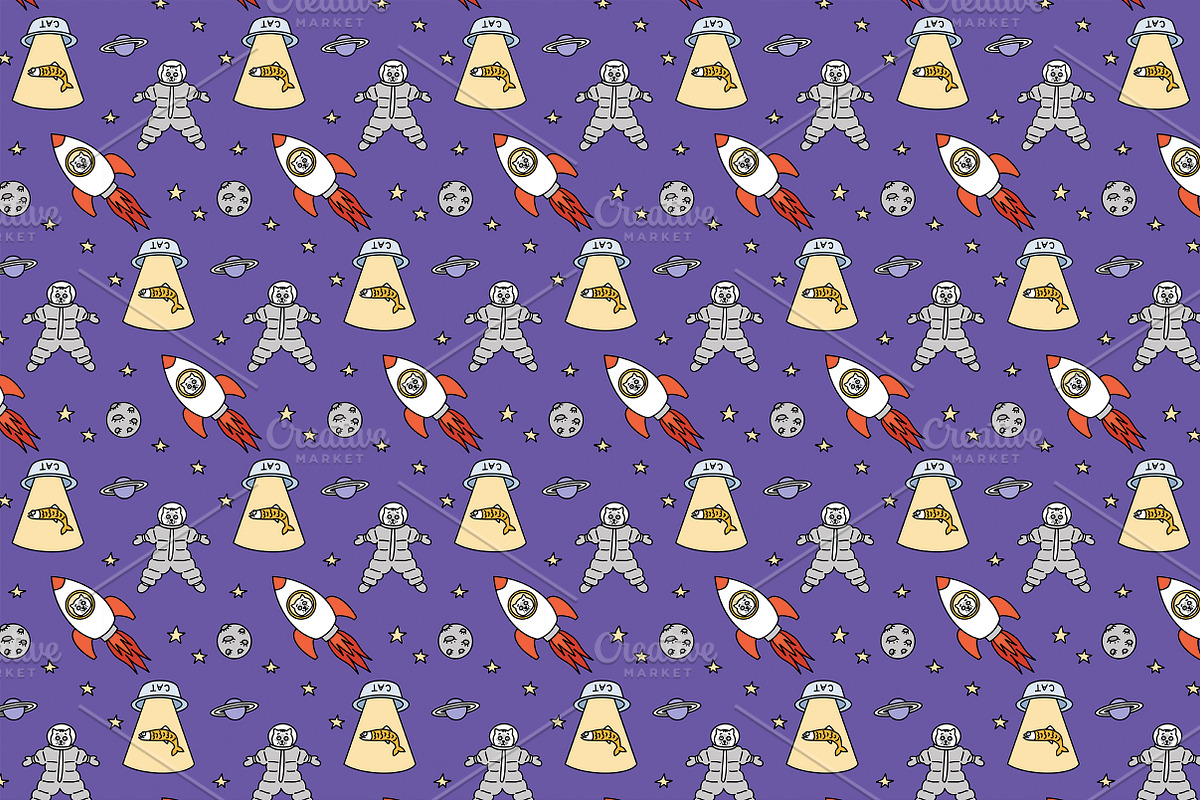 Patterns with strange cats + BONUS, a Pattern Graphic by Lyolya Profitrolya (Photo 3 of 5)