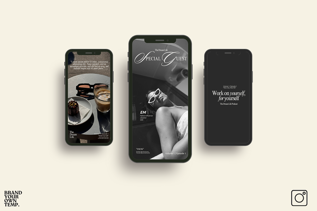 Podcast Instagram Template, a Templates & Theme by BYOTstudios (Photo 7 of 11)