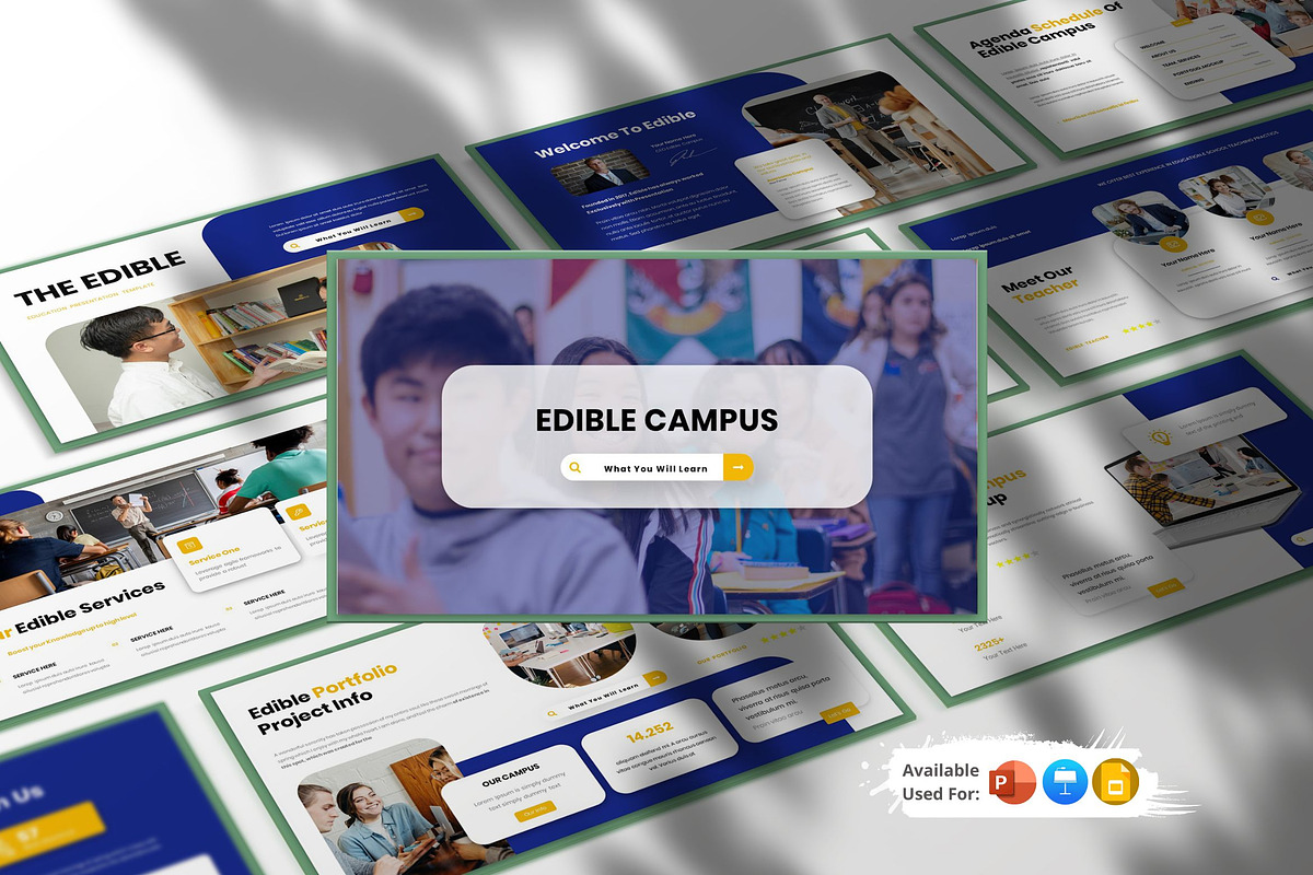 Edible Campus Presentation Template, a Presentation Template by Analogous Temp (Photo 1 of 5)