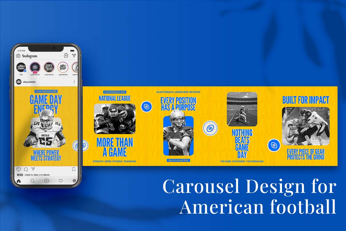 American Football Instagram Carousel, a Social Media Template by Attype (Photo 5 of 5)