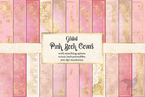 Gilded Pink Book Covers