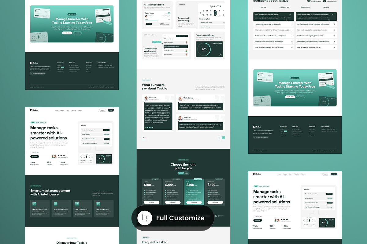 Task.Io - AI Task Manage Startup, a Websites & App Template by SLAB! Design (Photo 3 of 4)