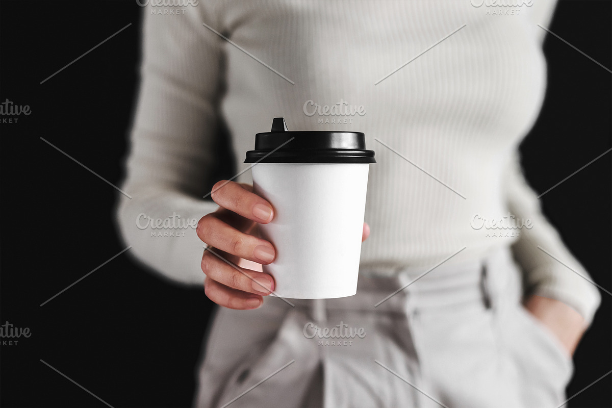 Paper coffee cup mock-up, a Cups & Container Mockup by eezo (Photo 3 of 3)