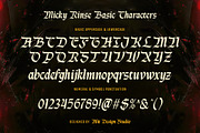 Micky Rinse Typeface, a Blackletter Font by alit design (Thumbnail 9 of 20)