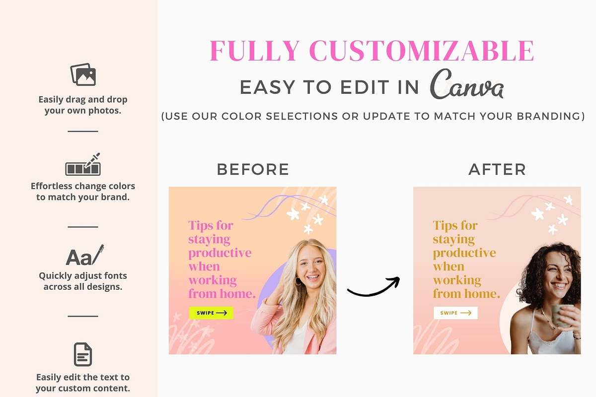 Instagram Carousel Canva Template, a Social Media Template by Ciera Design Templates (Photo 6 of 8)