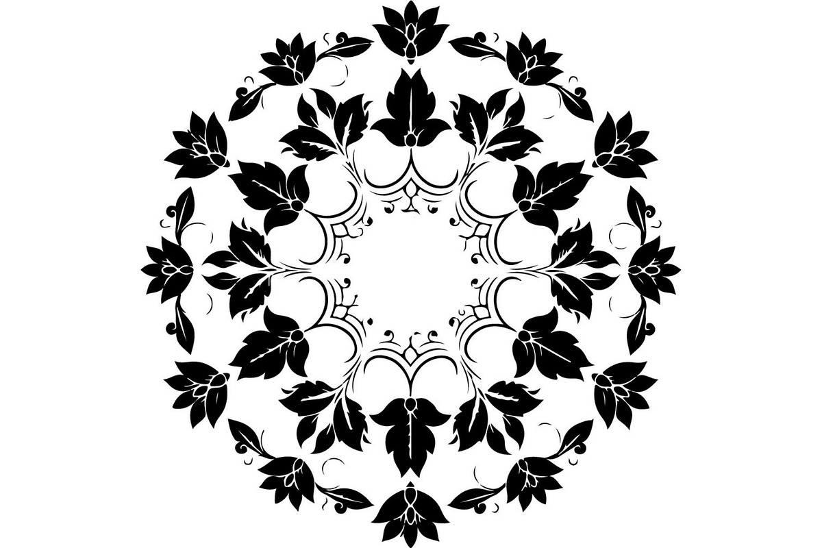 Round Floral Mandala Bundle, a Decorative Illustration by Designer_Momina (Photo 9 of 19)