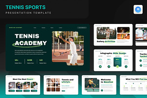 Tennis Sports Keynote, a Presentation Template by Annora Studio