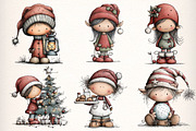 Whimsical Elf Clipart Bundle, an Illustration by Dream Creation (Thumbnail 6 of 6)