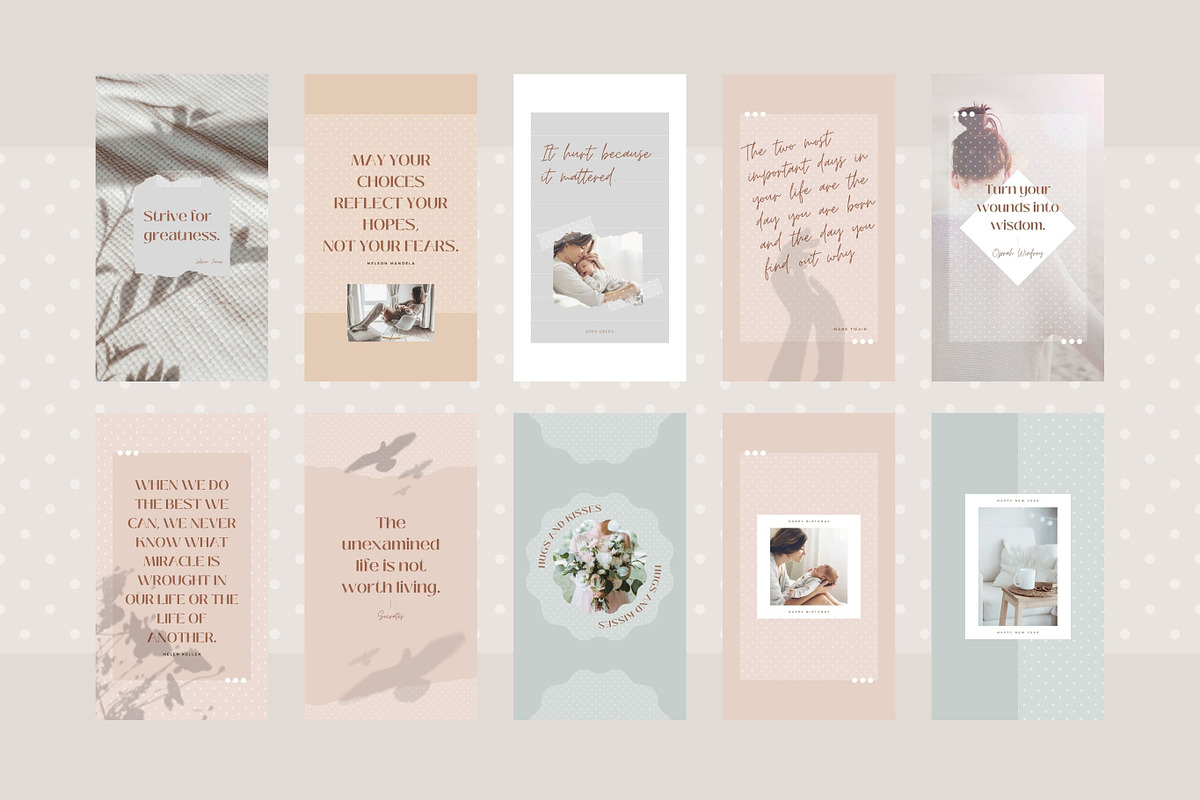 Instagram Story Templates Canva Dot, a Social Media Template by Keikoya (Photo 3 of 16)