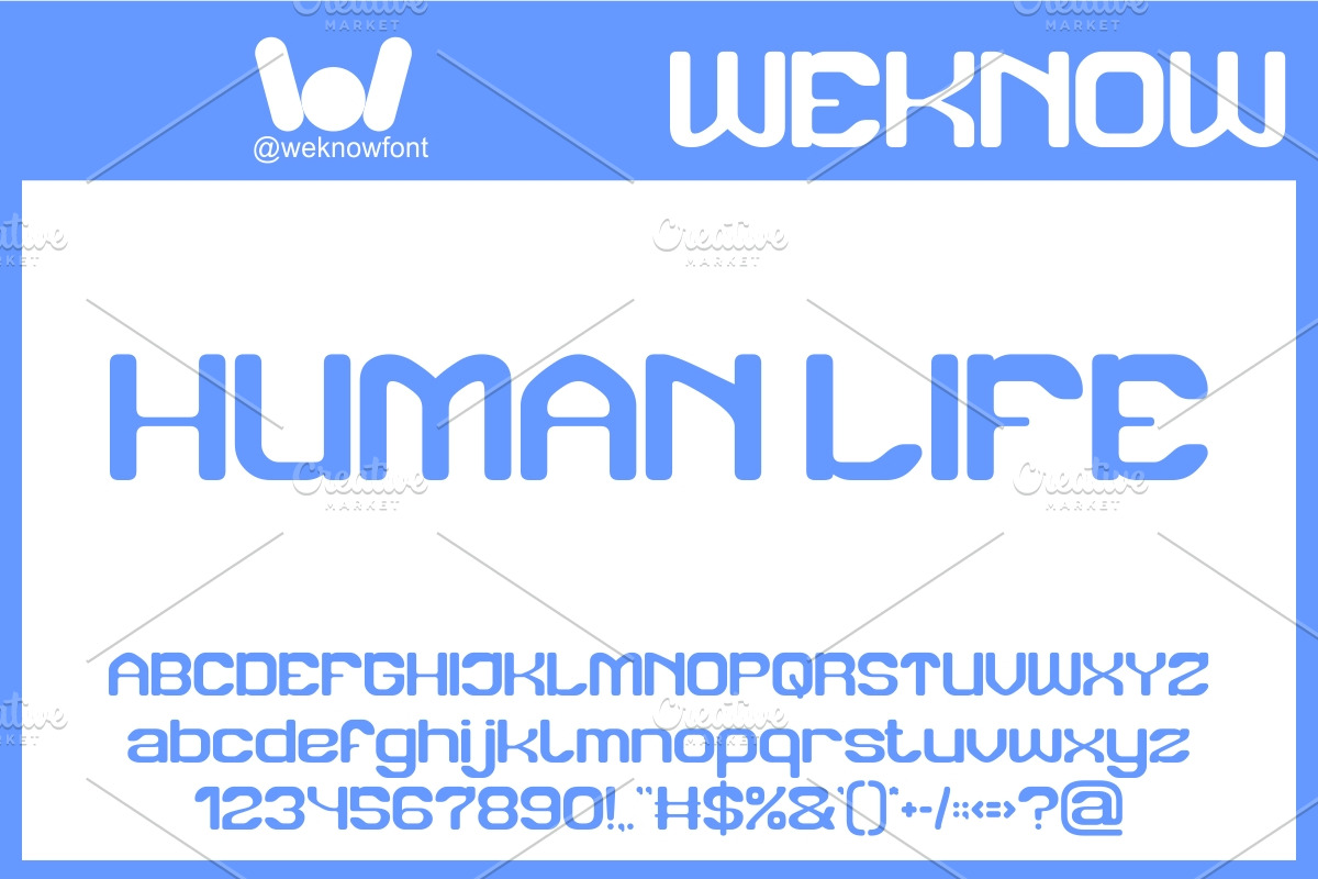 Human Life font, a Sans Serif Font by weknow (Photo 1 of 8)