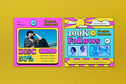 Pink Blue 70's Fashion Sale Banner, an UI Kit Template by graphicook (Thumbnail 7 of 10)