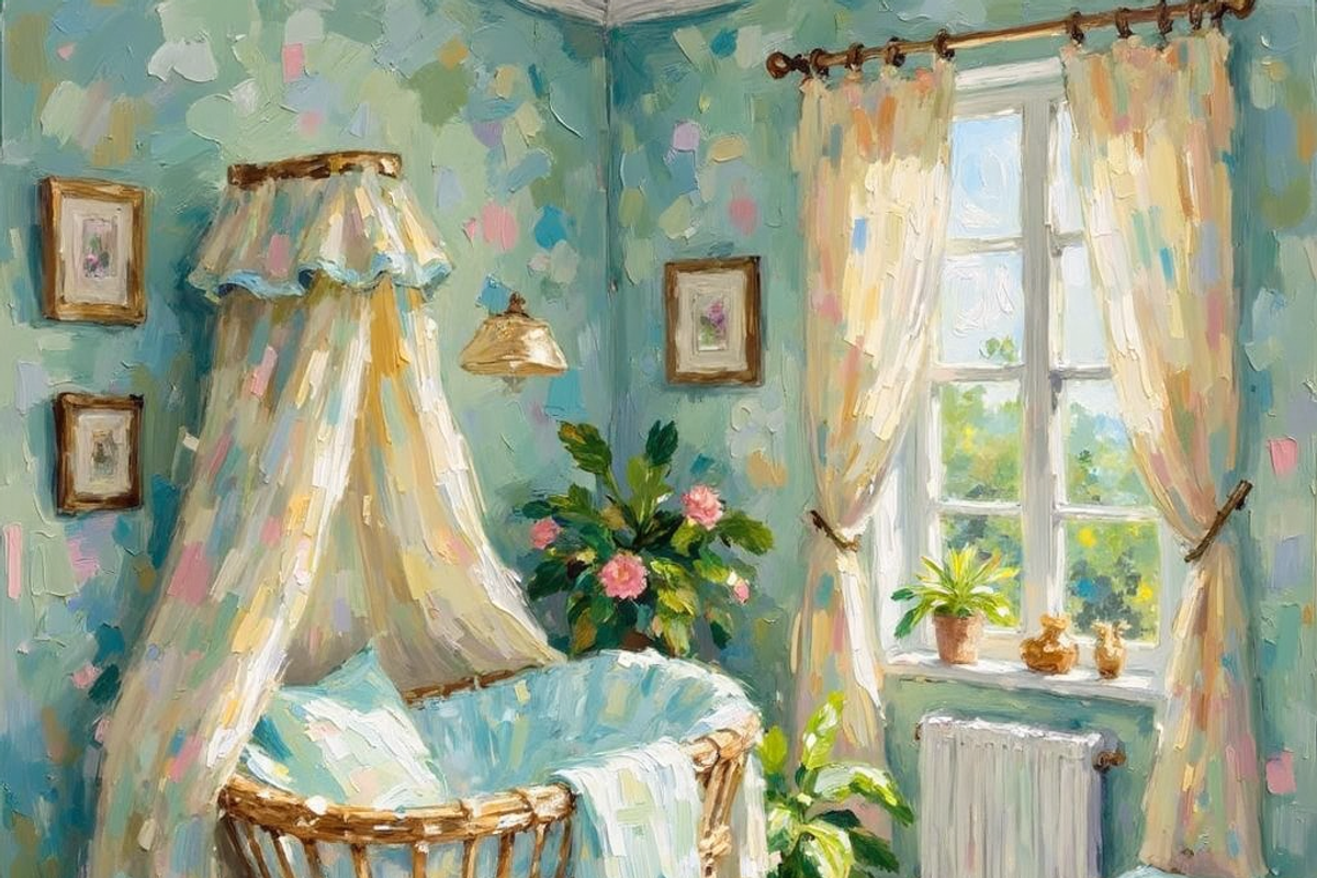 Bassinet Oil Painting Bundle, a Texture Illustration by PLUM&FIGS (Photo 4 of 10)