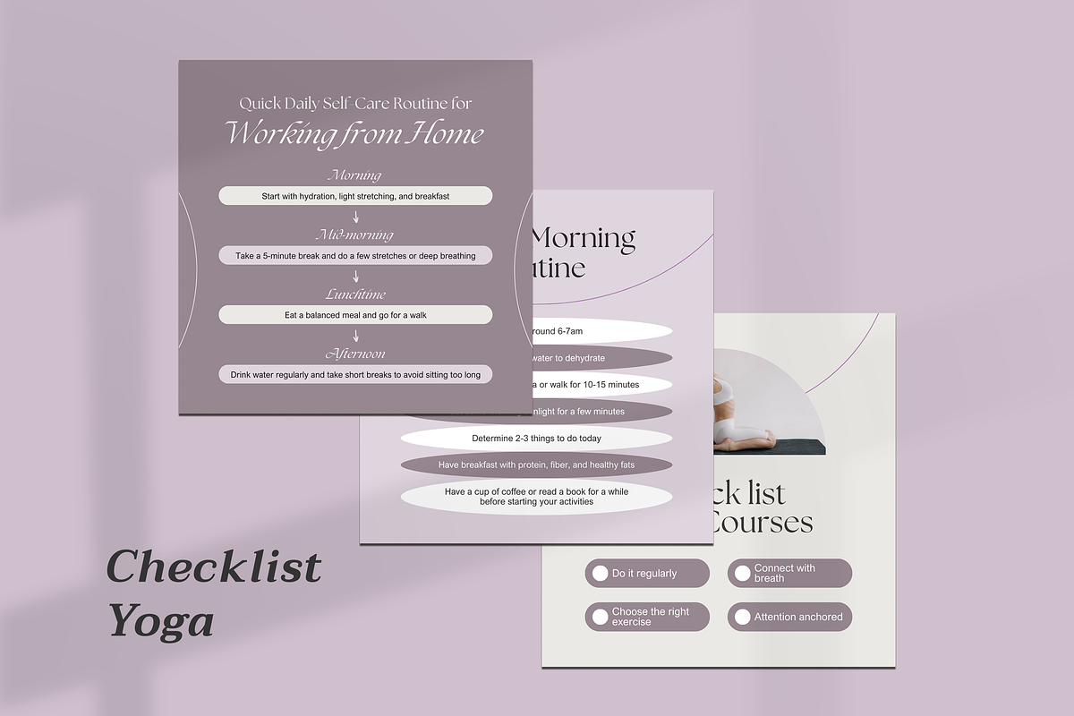 Yoga Content Canva Template, a Social Media Template by Azruca (Photo 8 of 10)