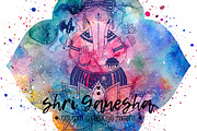 Shri Ganesha. Watercolor, gold, ink., a Decorative Illustration by Marina Demidova (Thumbnail 1 of 5)