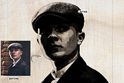 Woodcut Engraving Shadow Reactor FX, an Action Add-On by Studio Retouch (Thumbnail 2 of 10)