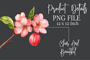 Watercolor Cute Peaches Garden Fruit, an Illustration by Rose Art (Thumbnail 6 of 7)