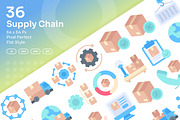 Supply Chain Icons Set - Flat, an Icon by Kmg Design (Thumbnail 1 of 3)