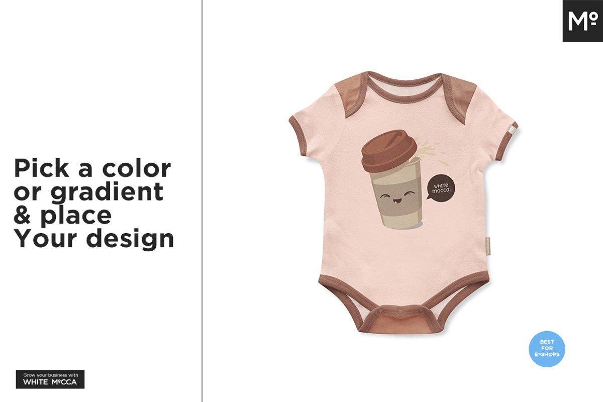 Baby Growsuit/Onesie Mock-up, a Product Mockup by Mocca Mockups Store (Photo 4 of 10)