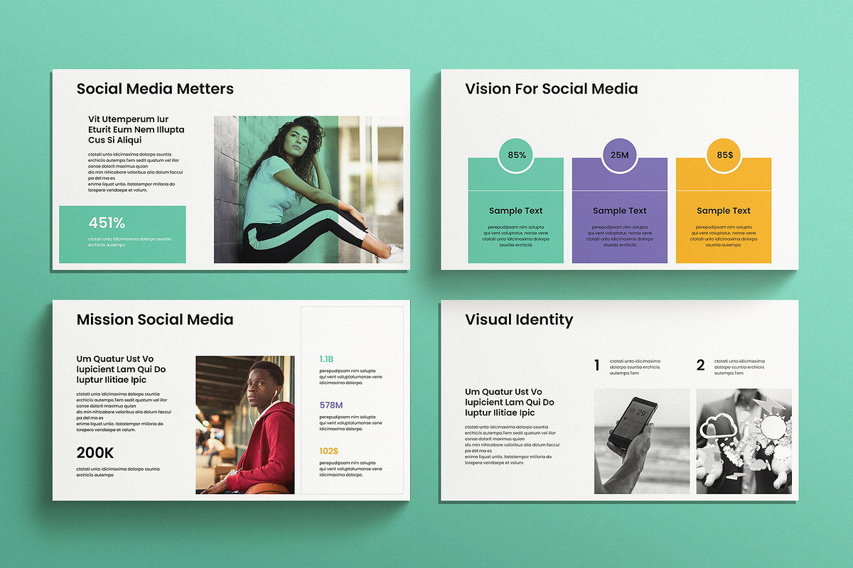 Social Media Presentation Template, a Presentation Template by E-Type (Photo 4 of 5)