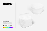 Ottoman Cube and Round Mockup Set, a Product Mockup by Creatsy (Thumbnail 6 of 7)
