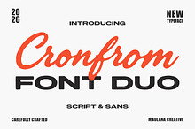 Cronfrom Font Duo Script Wide Sans