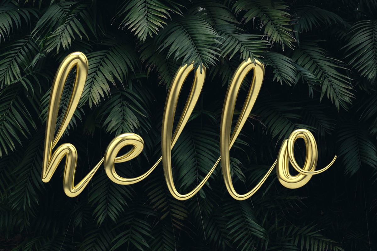 Lustre golden colour script font preview 5