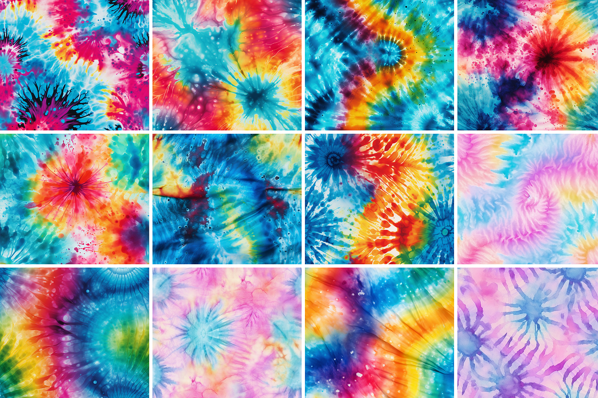 Tie-Dye Seamless Patterns, a Pattern Graphic by Digidz (Photo 3 of 6)