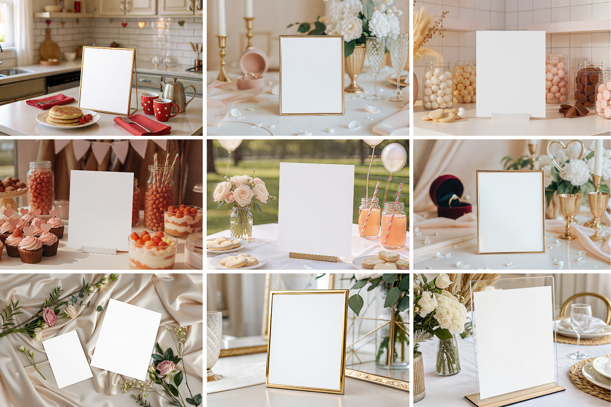 Luxury Wedding 8x10 Frame Mockup Set, an Advertising Mockup by MockupWizard (Photo 5 of 6)