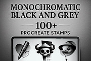 MonoChromatic Black&Grey TattooStamp, a Brushes & More by ProcreateInk (Thumbnail 1 of 5)