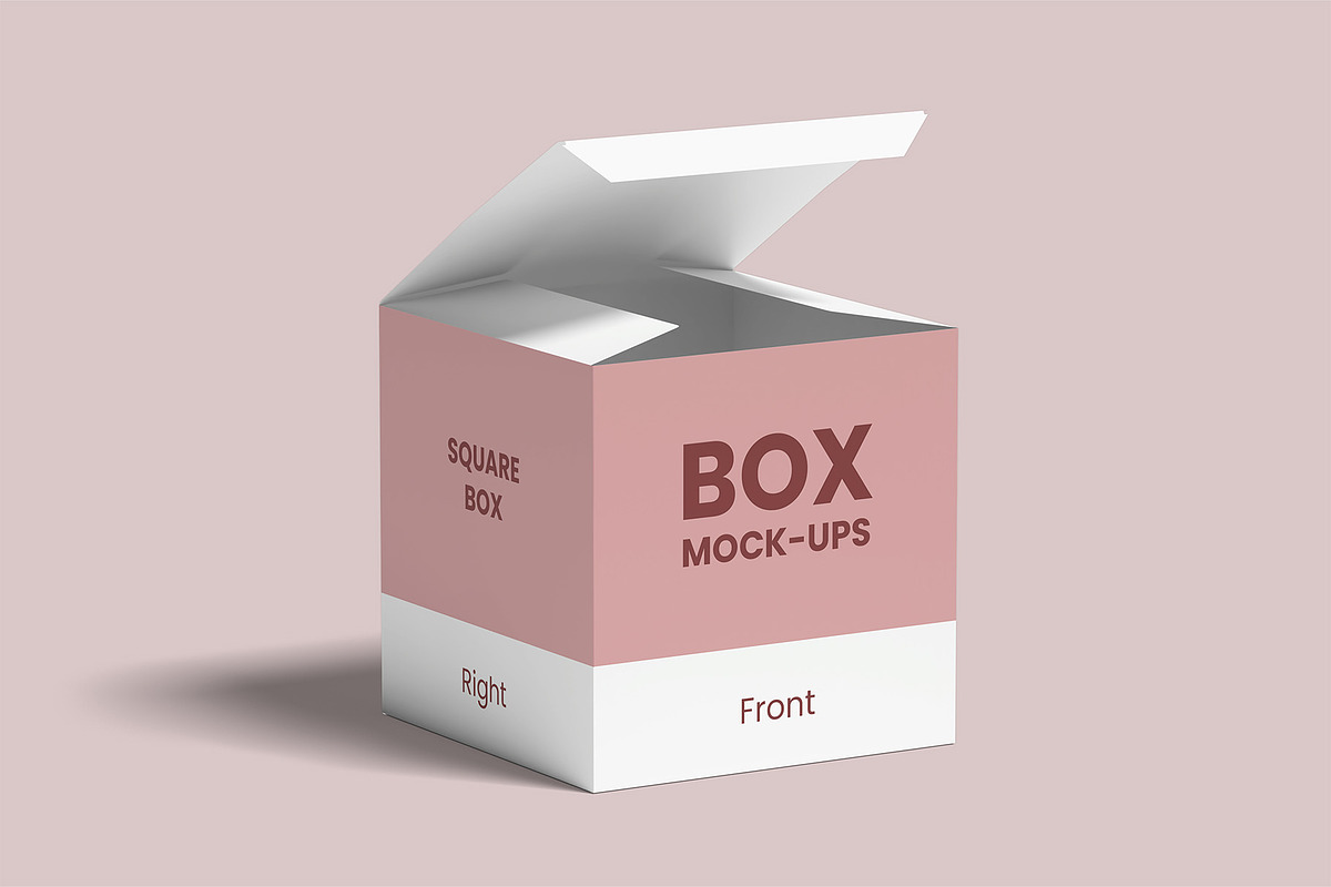 Square Box Mockups | Packaging, a Packaging Mockup by Compositing Studio (Photo 9 of 20)