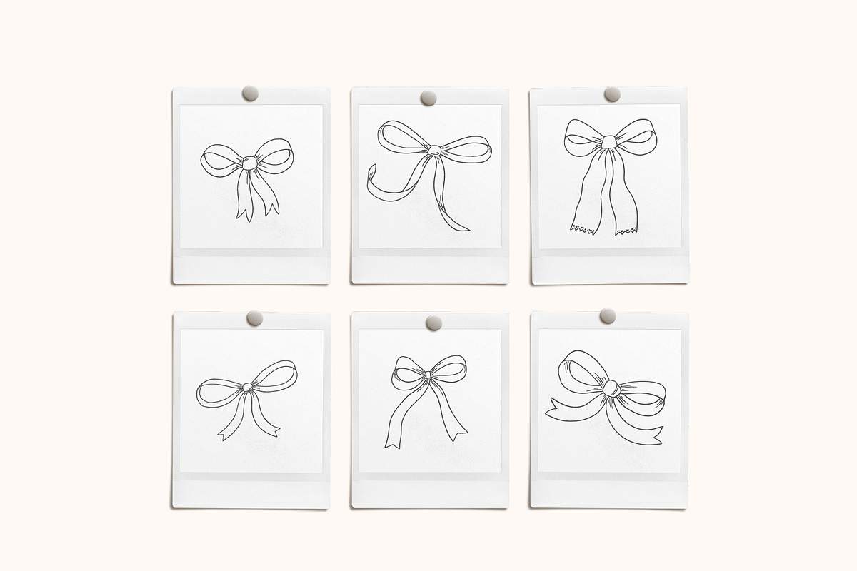 Floral Bows Vector Illustrations, a Decorative Illustration by Emma Webb Studio (Photo 2 of 7)