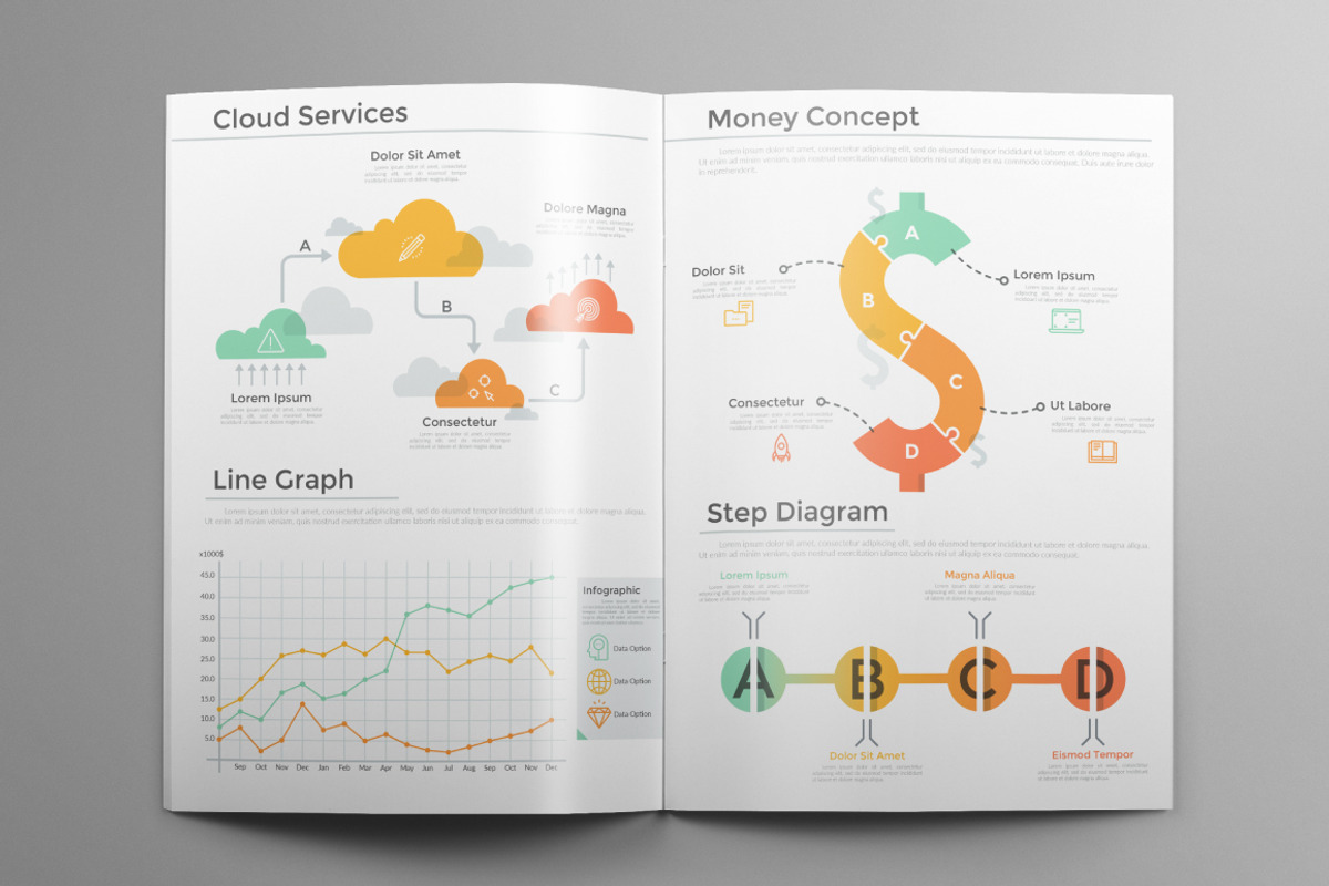 Pro Flat Infographic Brochure 10, a Presentation Template by Andrew Kras Design (Photo 3 of 7)