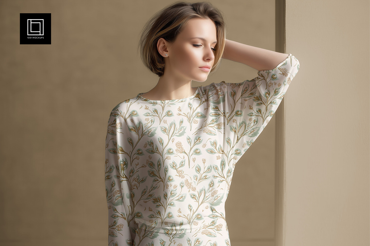 Long Sleeve Knitted Dress Mockup, a Shirt Mockup by 1001 mockups (Photo 1 of 7)
